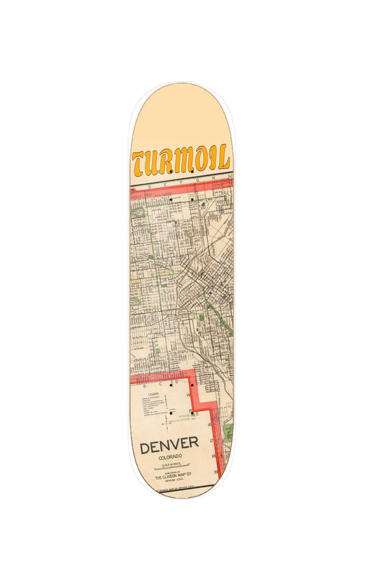 TURMOIL DENVER CLASON MAP SKATEBOARD